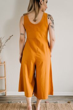 Lakeside Wide Leg Jumpsuit - Turmeric JUMPSUIT Mien Los Angeles Design, Nursing Friendly, Pre Pregnancy, Ethical Clothing, Organic Cotton Fabric, Maternity Wear, Wide Leg Jumpsuit, The Chic, Cotton Spandex