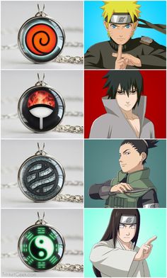 the different avatars of naruta and their names in each keychain