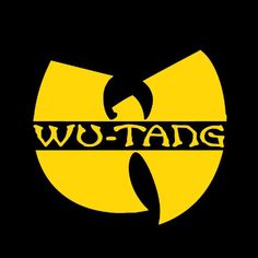 the wu - tang logo on a black background