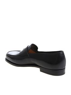 John Lobb college loafer in black leather, entirely hand-sewn, round toe, leather sole, fitting E. Composition: 100% Lh | John Lobb Men's Lopez Calf in Black | FW22/23