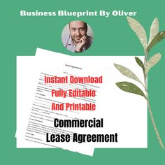 business blueprint by oliver - commercial lease agreement with an image of a plant