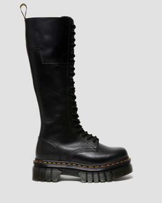 Audrick 20-Eye Leather Knee High Platform Boots | Dr. Martens Converse Ideas, Thrift Inspiration, Appropriate Outfits, Work Appropriate Outfits, Uzun Boy, High Platform Boots, Knee High Platform Boots, Platform Boots Women, Doc Martens Boots