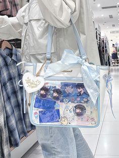 Please note that this product includes only one bag and one long straps.   	 		 			Size(Bag/Window) 			Free Size 		 		 			Length 			30-39/27-29 		 		 			Width 			6-11/1 		 		 			Height 			28-19.5 Blue Harajuku Shoulder Bag For Daily Use, Blue Harajuku Style Shoulder Bag For Daily Use, Harajuku Style Blue Satchel Bag, Blue Harajuku Bag With Adjustable Strap, Blue Harajuku Style Rectangular Shoulder Bag, Blue Harajuku Style Shoulder Bag, Cute Blue Shopping Bag, Male Steampunk, Steampunk Fashion Female