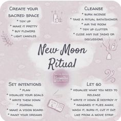 New Moon Ritual, Moon Rituals, Moon Ritual, Full Moon Ritual