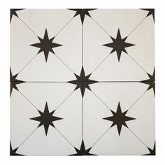 four black and white stars are arranged in a square pattern