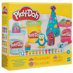 Color: Rainbow & Metallic Age Grade: 2+ Care & Safety: Not Intended For Food Use; Contains Wheat; Non-Toxic UPC: 5010996232632 Quantity: 12 Set Includes: 6 - 2 Ounce Containers Of Play-Doh 4 - 2 Ounce Containers Of Metallic Shine Play-Doh 2 - 2 Ounce Containers Of Confetti Play-Doh Let your little one enjoy an extra fun activity with this Assorted Play-Doh Celebration Compound Pack! This fun pack features a variety of colorful Play-Doh, perfect for your kiddo to make bright sculptures with. Use Holiday Messages, Color Rainbow, Health Plan, Play Doh, Store Signs, Grade 2, Craft Activities For Kids, Craft Activities, Hobby Lobby