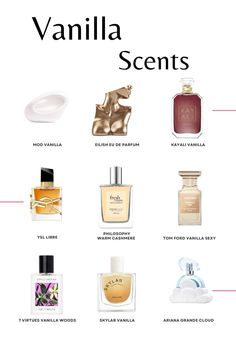 These are Vanilla scents perfect for people who love to smell like Vanilla. These perfumes range from $60-$150 from Ulta/ Sephora. The IT GIRL perfumes are all in 2024. Vanilla Perfume Ulta, Ulta Perfume Sampler, Top Vanilla Perfumes, It Girl Perfume, Long Lasting Vanilla Perfume, Best Vanilla Perfume For Women, How To Smell Like Vanilla, Perfume Knowledge, Clean Girl Perfume