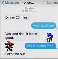 text messages from sonic the hedgehog