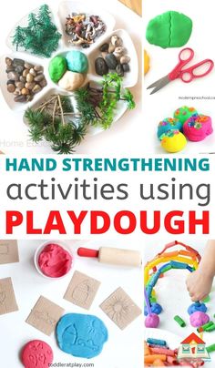 hands and fingerprinting activities using playdoughs to teach toddlers how to use them