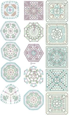 the different patterns used in this project are shown here, and they have been drawn on paper