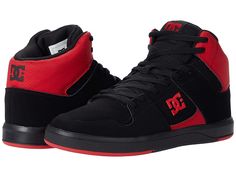 Find Dc Cure Hi Lace-up Leather Trainers Sneakers Men Shoes Black/red Size 11 on eBay in the category Clothing, Shoes & Accessories>Men>Men's Shoes>Athletic Shoes. Tenis Dc, Dc Sneakers, Hightop Sneakers, Mens Shoes Black, Skate Style, Sports Sneakers, Swag Shoes, Leather Trainers, Trainer Sneakers