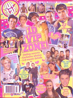 a magazine cover with many people on it