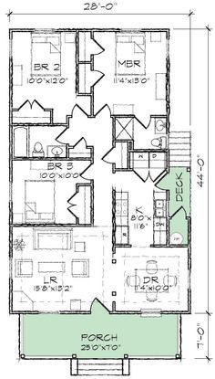 the floor plan for a two story house