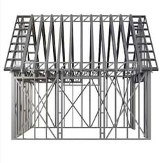 an image of a metal structure that looks like it is being constructed with scaffolding