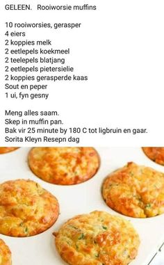 the recipe for muffins is shown in an image