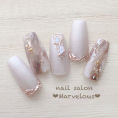 Japanese Nail Design, Elegant Touch Nails, Gel Nail Art Designs, Glamour Nails, Blush Nails, Dope Nail Designs, Nail Art Wedding