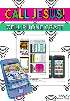 Call on Jesus Cell Phone Craft Printable Activity Flipbook | Bible Craft for Kids Digital DownloadHelp kids engage with their faith in a fun and interactive way! This printable Call on Jesus Cell Phone Craft is perfect for Sunday School, homeschool, or as a meaningful activity at home. With this unique Bible craft, children can design their own cell phone and connect with Jesus through creative apps!What's Included in the Cell Phone Bible Craft: Base Page: The printable cell phone template says Christmas Craft For Sunday School Kids, Children’s Ministry Activities, Jesus Is Baptized Craft For Kids, Phone Craft For Kids, Christian Crafts For Kids Easy, Fun Bible Lessons For Kids, Fun Kids Crafts, Kids Church Rooms, Kids Church Activities