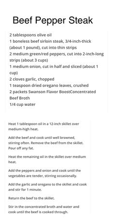 the recipe for beef pepper steak