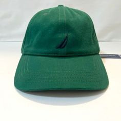 Brand New With Tag "Nautica" J-Class Adjustable Embroidered Ball Cap (965050-Tg) Tidal Green With Navy Blue Lettering And Sailboat Logo One Size 100 % Cotton Six Panel Construction Classic Fit Adjustable Slide Tab Made In Vietnam Hand Wash Msrp" $ 29.50 * Bundle 2 Or More Items And Receive 10% Off Your Order And Combined Shipping * Casual Boating Cap, Small Beanie, Mens 90s, Red Trench Coat, Embroidered Cap, Embroidered Caps, Visor Hats, Walker Boots, Distressed Black Jeans