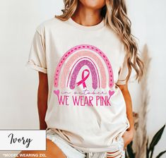 In October We Wear Pink Shirt, Pink Ribbon Tshirt, Cancer Support T-shirt, Rainbow Tshirt, Cancer Awareness Shirt, Breast Cancer Shirt How can I order? 1️) Please review all the information provided before placing an order 2️) Select the shirt type and size. 3️) Select the color of the shirt using the following options. 4️) Need more Items? Add the current item in the cart. And If you like to add more items to your order please press the back button and repeat steps 1-4 again. 5️) Once all your Rainbow Tshirt, In October We Wear Pink, Pink Out, Awareness Shirt, Pink Shirt, Wear Pink, Pink Ribbon, We Wear, Types Of Shirts