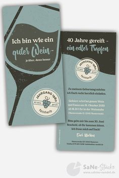 a brochure with an image of a wine glass on the front and back