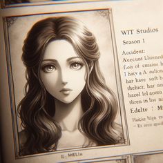 an image of a woman's profile in a book