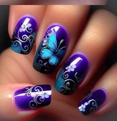 Autumn Nail Ideas Gel, Short Purple Nail Ideas, Nail Autumn, Nail Elegant, Unique Nail Art Designs, Nail 2022, Nail Fall, Nail Black