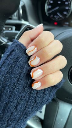 Autumn Nails Ideas Simple, Almond Nails French, Fab Nails, Nail Art Trends, Cute Nails For Fall, Subtle Nails, Manicure Gel, Minimal Nails, Short Square Acrylic Nails