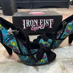 Questions? Leave A Comment Below! Pin Up Shoes, Iron Fist Shoes, Sugar Frosting, Halloween Clothes, Gothic Shoes, Women Heels, Iron Fist, Clothing Inspiration, Fabulous Shoes