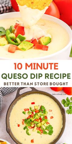 an image of quesadilla dip recipe with text overlay