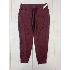 Essentials Womens Maroon Joggers Size Xs. New Condition See Pics Bs153/23s14bh20 Red Cotton Activewear For Loungewear, Casual Burgundy Bottoms With Elastic Waistband, Casual Burgundy Bottoms For Loungewear, Burgundy Casual Loungewear Bottoms, Casual Burgundy Cotton Bottoms, Casual Burgundy Cotton Pants, Amazon Casual Cotton Bottoms, Casual Stretch Burgundy Bottoms, Burgundy Stretch Casual Bottoms