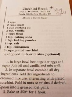 an open recipe book with instructions on how to bake