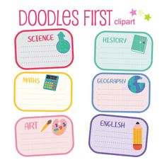 the doodles first clipart is an easy way to teach children about their favorite subjects