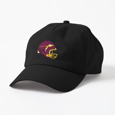 Features -The relaxed polo-style cap that isn't just for dads anymore -Unstructured, medium-to-high-profile crown with slightly curved bill -Buckle closure for adjustable fit -100 cotton in all colors except beige (81/19 cotton/rayon), fabric weight 7 oz. / 240 gsm -Five-panel design with double-wide front panel for seamless printing -Printed in, and shipped from, the USA -Sized for ages 13+ -Spot clean with damp cloth. This design is based on Central Michigan Universities maroon and gold colore Curved Visor Dad Hat For Sports Events, Adjustable Baseball Cap For Fan Gear, Adjustable Dad Hat With Curved Visor For Fan Gear, Dad Hat For Sports Events, Central Michigan University, Michigan University, Football Helmet, Polo Style, Caps For Sale