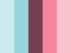 an image of the color palette in shades of pink, blue and purple