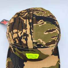 BBC Billionaire Boys Club Ice Cream Hat Adjustable Cap Green Camo Neon Yellow | eBay Urban Curved Brim Hats For Travel, Urban Curved Brim Travel Hat, Urban Travel Cap, Khaki Travel Cap, Military Style Flat Bill Hat For Streetwear, Military Style Flat Brim Hat For Streetwear, Outdoor Camouflage Flat Cap, Military Style 5-panel Streetwear Hat, Military Style Flat Cap For Streetwear