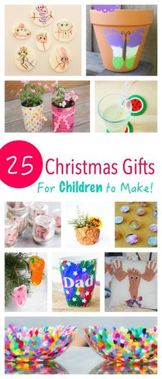 25 christmas gifts for children to make with paper plates and other crafting supplies on the table