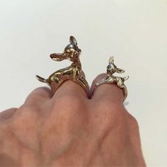 Deer Ring, Deer Rings, Small Deer, Deer Jewelry, Deer Necklace, Photo Gold, Silver Gold Jewelry, Funky Jewelry, Jewelry Lookbook