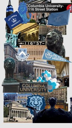 collage of images from the columbia university campus