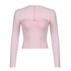 Please refer to our sizing chart for a guideline when choosing a size. 5 business days order processing time. 90% polyester 10% spandex. Cinched Top, Bolero Top, Techno Fashion, Mode Rose, Y2k Long Sleeve, Mesh Tops, Cami Set, 90s Outfit