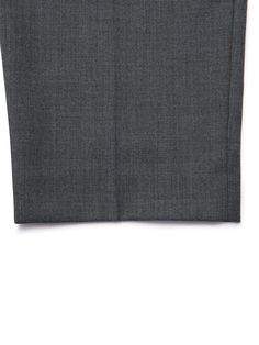 MO&Co. Women's Wool Blend Irregular Wrap Pants Fitted Casual Stylish Pant Fitted Ankle-length Pants With Welt Pockets, Fitted Ankle-length Bottoms With Welt Pockets, Fitted Bottoms With Welt Pockets, Ankle-length, Cotton Wide Leg Pants With Straight Hem, Tailored Gray Trousers, Fitted Gray Pants With Hip Pockets, Gray Tailored Trousers, Solid Color Tapered Straight Leg Pants, Formal Cotton Bottoms With Side Pockets