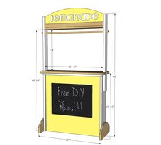 a drawing of a lemonade dispenser with chalkboard on the front