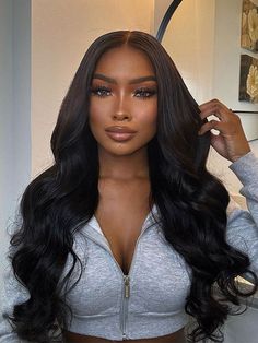 Hair Name: Lace Front Wig Hair Style: Body Wave Hair Length: 10-32 inches Wig Weight: 200-320g/Wig (Depending on Lengths and Density) Color: Natural Black Density: 150% Lace Size: 13x4 HD Lace Cap Size: Medium, about 22.5inches Quality: 100% Virgin Human Hair Last for One More Year lace Transparent Lace Top swiss lace Hairline pre-plucked Shipment: DHL, FedEx, or UPS 5-7 business days. 22 Inch Wig Body Wave, Extensions Hair Styles, Lace Front Wigs Black, Wigs Black, 26 Inch Body Wave Wig, Long Body Wave Wig, Black Body Wave Wig, Body Wave Lace Front Wig, Wig Black