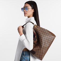 LOUIS VUITTON® - Graceful Mm - Ebène Lv Graceful Mm, Louis Vuitton Graceful, On The Go Pm Louis Vuitton Bag, Louis Vuitton Graceful Mm, Lv Favorite Pm Bag, Louis Vuitton Odeon Mm Bag, Graceful Mm Louis Vuitton On Shoulder, Lightweight Bag, Louis Vuitton Damier Ebene