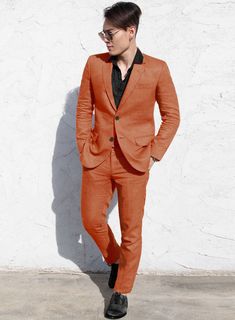 Dress up your little prince in our Solbiati Art Du Lin Dark Orange Linen Suit, which brings a luxurious look to his outfit with ultimate comfort. This exclusive suit offers a new level of luxury and glamor, tailored with premium linen fabric. The authentic, deep, bold orange hue combines timeless style with modern ethics that will make you smile. Dare to be different with this sleek and heritage look. 
 
Look Includes   Solbiati Art Du Lin Deep Orange Linen  Fabric  Two Button Jacket Style  Notc Orange Suit, Dare To Be Different, Deep Orange, Linen Suit, Little Prince, Button Jacket, Dark Orange, Jacket Buttons, Dress Code