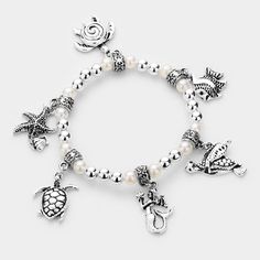 Size : 1.25"H Stretchable Cheap Silver Charm Bracelet For Beach, Glasses Tattoo, Silver Sea, Arm Bracelets, Head Chain, Wrist Wear, Wedding Belts, Hand Chain, Anklet Jewelry