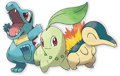 three different types of pokemons are depicted in this image