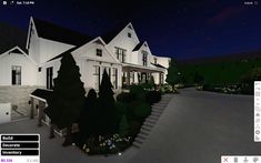 Bloxburg House Ideas Exterior Rich, Black Modern House Bloxburg, Aesthetic Mansion Bloxburg, Bloxburg Roleplay House Exterior, Aesthetic Modern Mansion Bloxburg, Modern Bloxburg House, Modern Suburban House