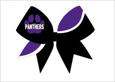 INSTANT DOWNLOAD SUBLIMATED CHEER HAIR BOW TEMPLATE - Cheer Bow Digital file only - Purple Black panthers paw design *This is a digital download so no physical product will be shipped to you* This is a digital download template to make a sublimated cheerbow on a 3 inch grosgrain ribbon. All files are created with a professional graphics program and are high quality 300 dpi color. The template includes a design measured 3.15 X 14 strip for each side of the bow with a matching center to make a 28 Purple Cheer Bows, Quince Planning, Hair Bow Template, Cheer Hair Bows, Cheer Hair, Hair Bow Tutorial, Bow Template, Pom Pom Girl, Black Panthers