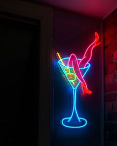 Woman's Legs Martini Glass Neon Sign Dopamine Room, Neon Wall Lights, Ambiguous Quotes, Fun Lights, Commercial Signs, Favourite Flowers, Business Signage, Quick Quotes, Event Exhibition